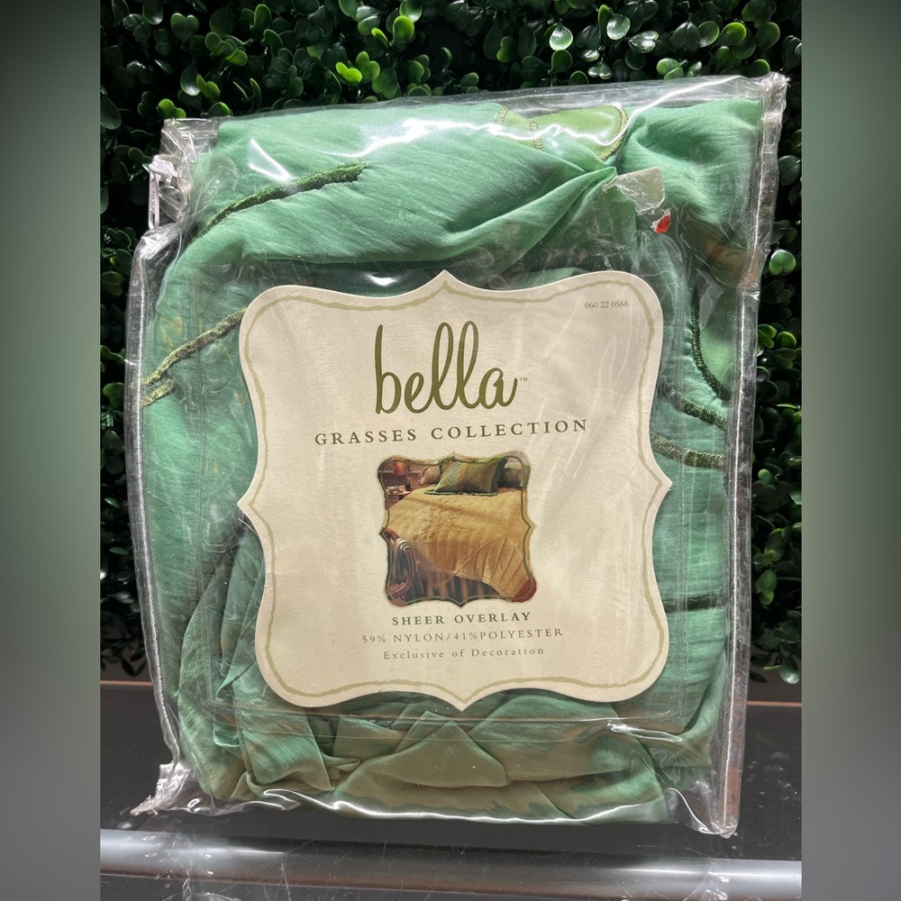 Abella Green Decorative Sheer Overlay